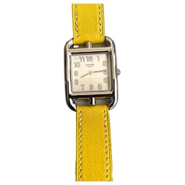 Hermès Cape Cod Steel Watch Naples Yellow Bracelet