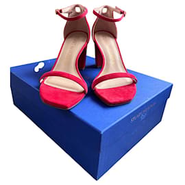 Stuart Weitzman Pink Suede Sandals