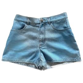 Pantaloncini in denim Chanel blu taglia 36