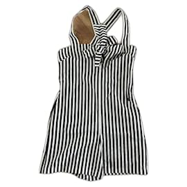 Mono Corto Chanel de Algodón a Rayas Negro