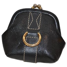 Lancel leather coin purse black