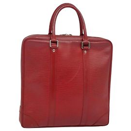 LOUIS VUITTON Epi Vivienne MM Bolsa de Negócios Vermelha M5912E LV Auth ki5742