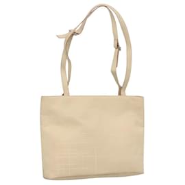 Borsa a spalla Salvatore Ferragamo in tela beige argento autentica bs25144