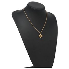 Collana Christian Dior metallo oro Auth bs24730