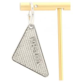 Orecchino a clip in argento sterling Prada