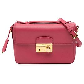 Borsa Sound Lock in Saffiano Rosa di Prada