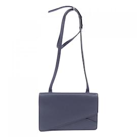 Borsa in pelle blu navy Valextra