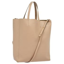 Céline Borsa a mano verticale in tela CELINE in pelle 2 in 1 rosa oro Auth sw418