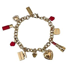 Delizioso bracciale DOLCE & GABBANA acciaio dorato charms rossetto e altri