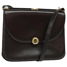 BALLY Borsa a Spalla in Pelle Marrone Oro Auth sw625 - Bally