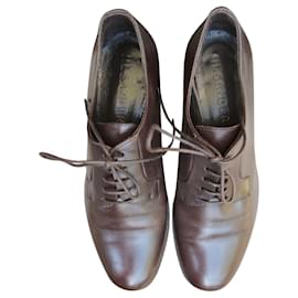 Derby Jil Sander in pelle marrone scuro