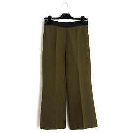 Fendi 2012 Trompetenhose FR36 Kurz Flare Oliver Schwarze Hose US27 Lagerfeld