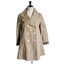 LOUIS VUITTON x STEPHEN SPROUSE Impermeabile Mackintosh cotone oliato BUONE CONDIZIONI T38