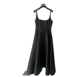 Christian Dior Vestido midi de lana y seda