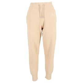Pantalones de chándal de algodón nude con logo bordado Sandro Paris