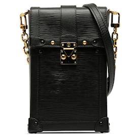 Borsa a spalla verticale Epi Trunk Louis Vuitton M67871 in pelle nera