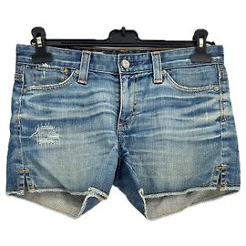 Mini shorts de denim azul Adriano Goldschmied