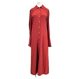 Autre Marque BITE Rotes langes Kleid aus Viskose Größe 8 UK