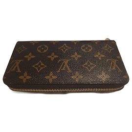 Cartera Louis Vuitton Zippy de piel marrón
