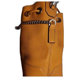 Borsa a mano Lancel in pelle gialla