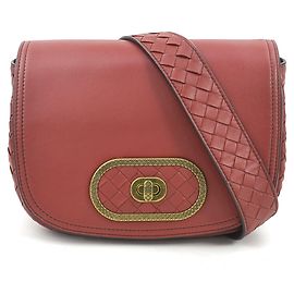 Bolso de hombro Intrecciato rojo Bottega Veneta