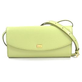 Borsa a spalla in pelle verde chiaro Dolce & Gabbana