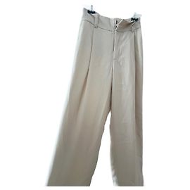 Pantalón Vince beige de corte recto