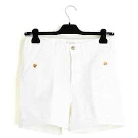 Celine Short FR38 FR40 Slimane Triomphe White Denim Shorts US28 29 Céline