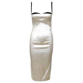 Metallisches silbernes Kleid von Dolce & Gabbana