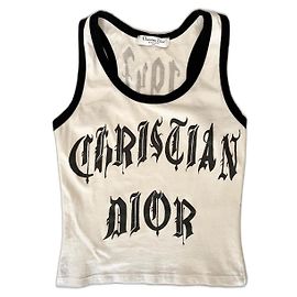 Christian Dior Street Chic Oberteil aus weißer Baumwolle