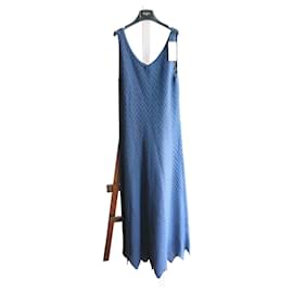 Abito lungo Alaïa in pizzo blu scuro Taglia 38