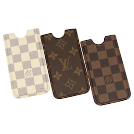 LOUIS VUITTON Damier Ebene Monogram Damier Azur iPhone Case 3 Set LV Auth 122874 - Louis Vuitton