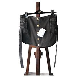 Balmain Jeansrock aus Baumwolle blau