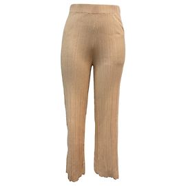 Pantalones de pierna ancha Maje Maje en algodón durazno