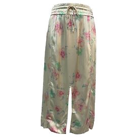 Falda midi Ganni en viscosa con estampado floral