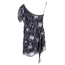 Vestido Mini LoveShackFancy en seda con estampado floral