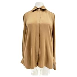 Max Mara Camisa de seda marrón
