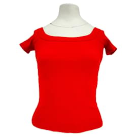 Camiseta roja de algodón SéZane