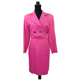 Costume en lin rose Yves Saint Laurent