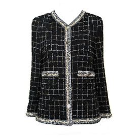 Chanel Neue legendäre Roboterkollektion Schwarze Tweedjacke 38 FR