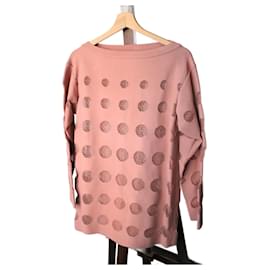 Alaïa Oversized Pullover aus Viskose Rosa