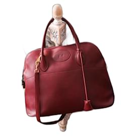 Hermès Bolide 35 Borsa a mano in pelle di vitello bordeaux