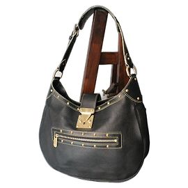 Borsa Louis Vuitton l'Affriolant in pelle suhali nera