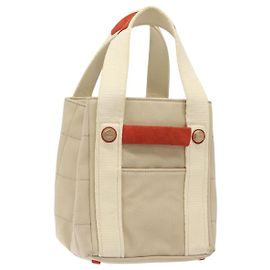 Borsa a mano CHANEL in tela beige CC Auth bs25378