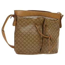 Céline Borsa a spalla in tela Macadam CELINE beige oro Auth bs25460
