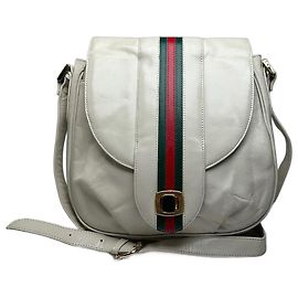 Vintage Gucci Leder Tasche weiß