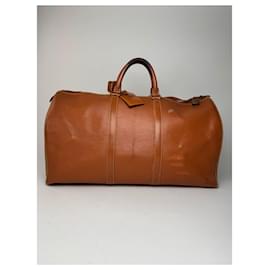 Borsa da viaggio vintage Louis Vuitton in pelle EPI marrone arancione