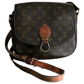 Borsa Louis Vuitton Saint Cloud Marrone Tela e Pelle