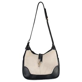 Borsa a mano Hermès Trim in pelle blu navy e tela ecru
