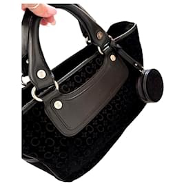 Borsa Boogie Céline - Logo Triumph - Nero scamosciato - Valutazione Vintage